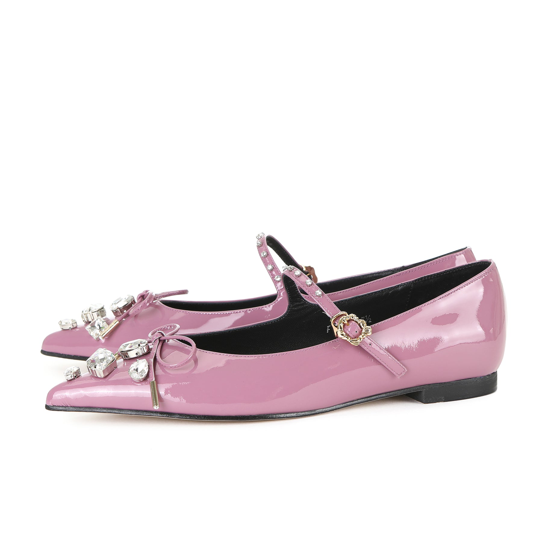 BRIA MARY-JANE FLATS GLOSSY ROSE