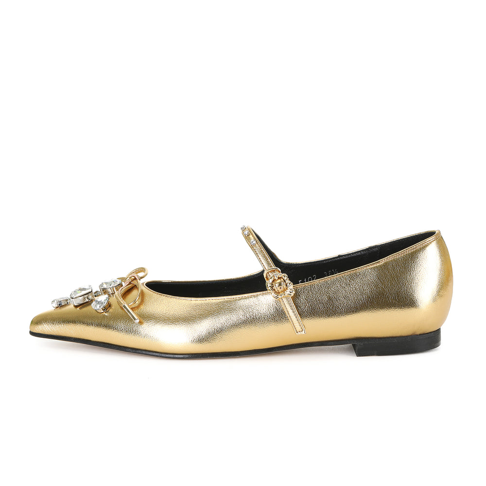 BRIA MARY-JANE FLATS GOLD