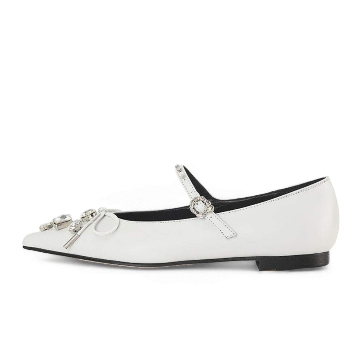 BRIA MARY-JANE FLATS WHITE