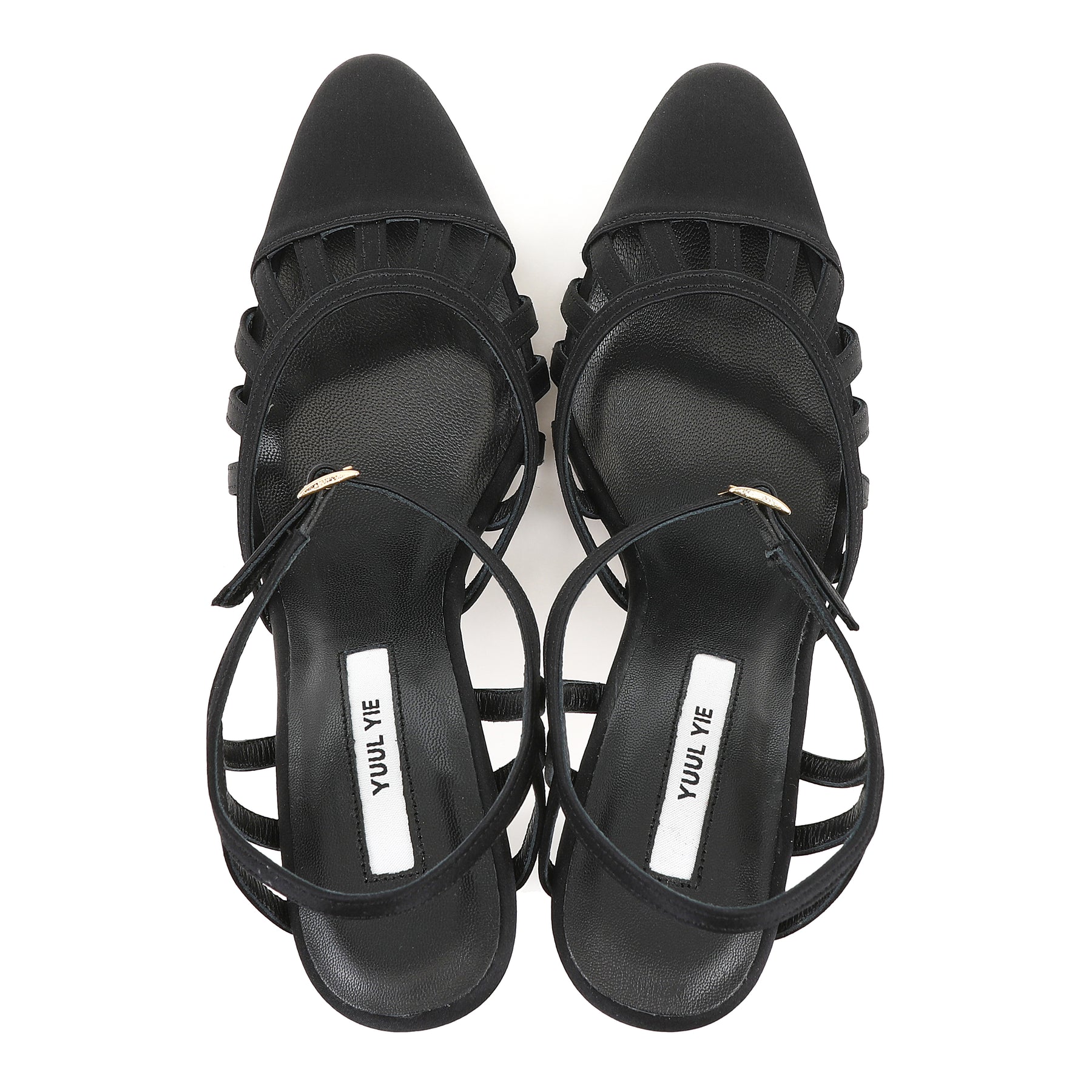 ELARA SANDALS BLACK SATIN