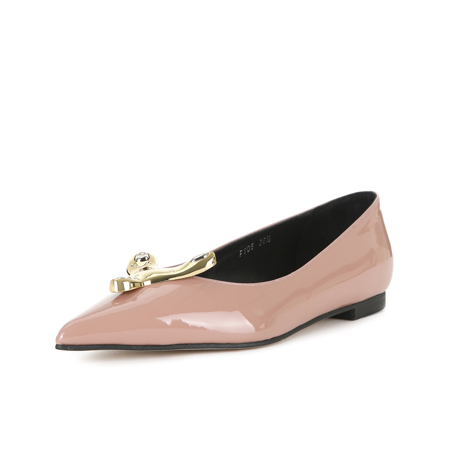 FREYA FLATS GLOSSY NUDE