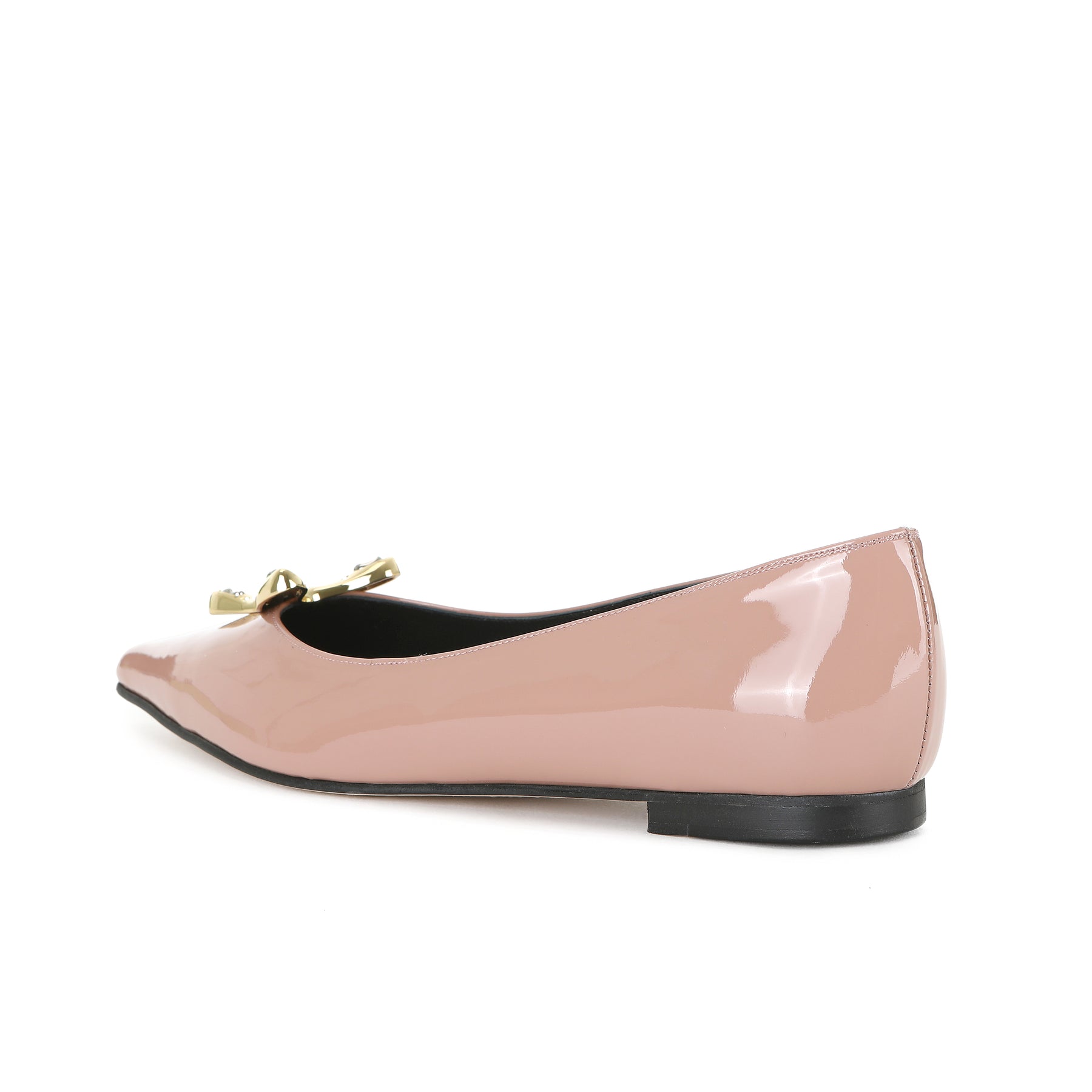 FREYA FLATS GLOSSY NUDE