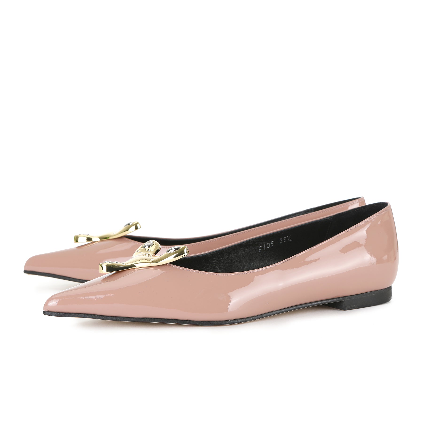 FREYA FLATS GLOSSY NUDE