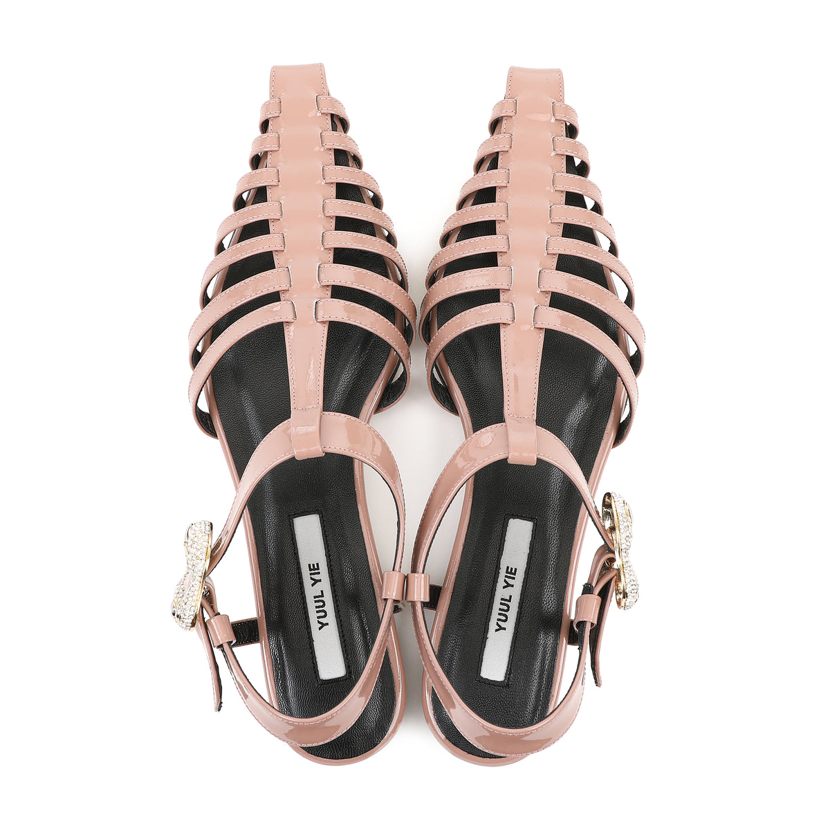 LEDA SANDALS GLOSSY NUDE