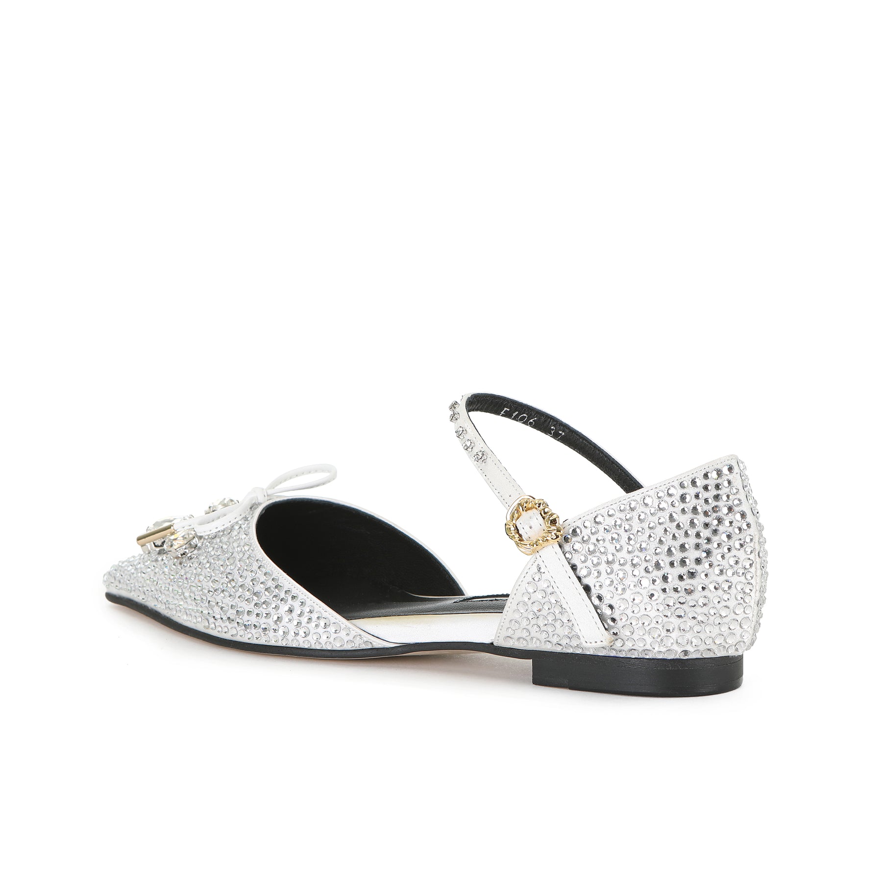 LARY MARY-JANE FLATS WHITE