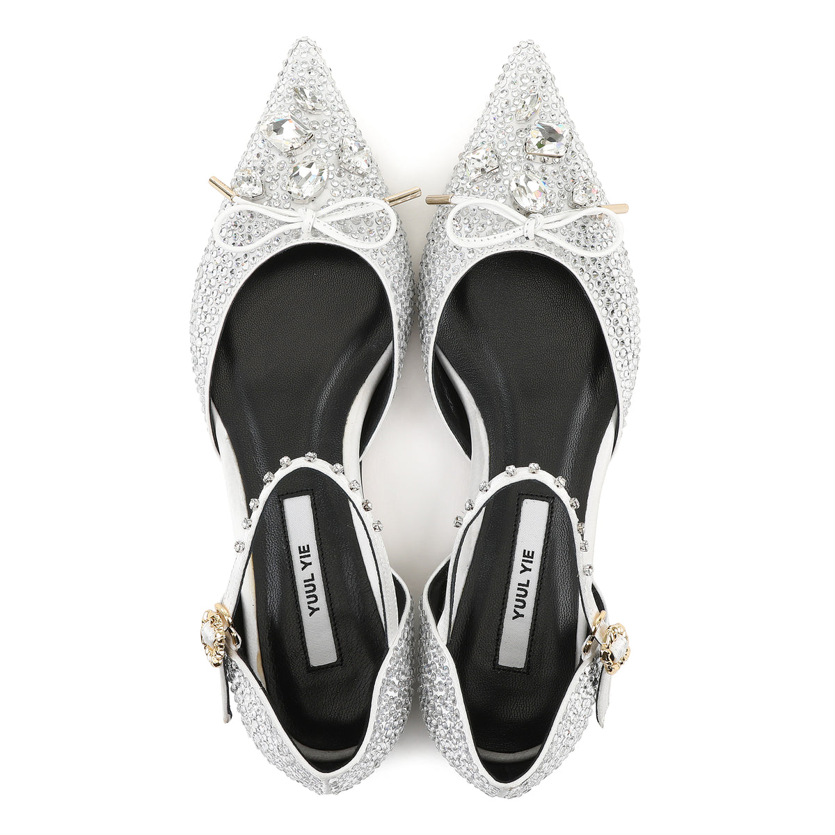 LARY MARY-JANE FLATS WHITE