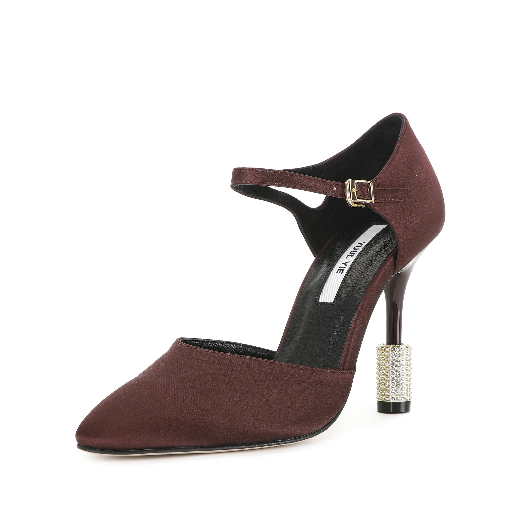 SYLVIE SANDALS BURGUNDY SATIN