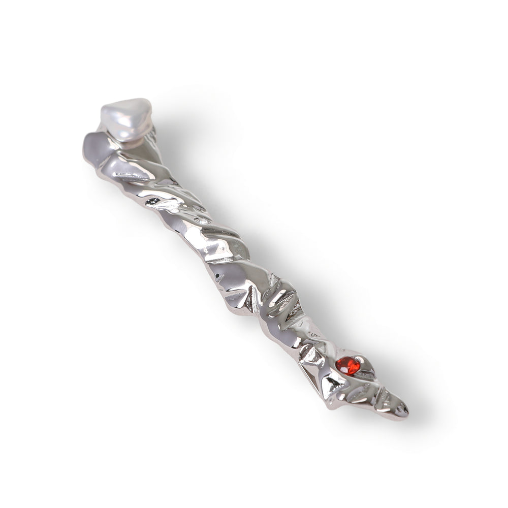 CLIFF PEARL HAIRCLIP SILVER