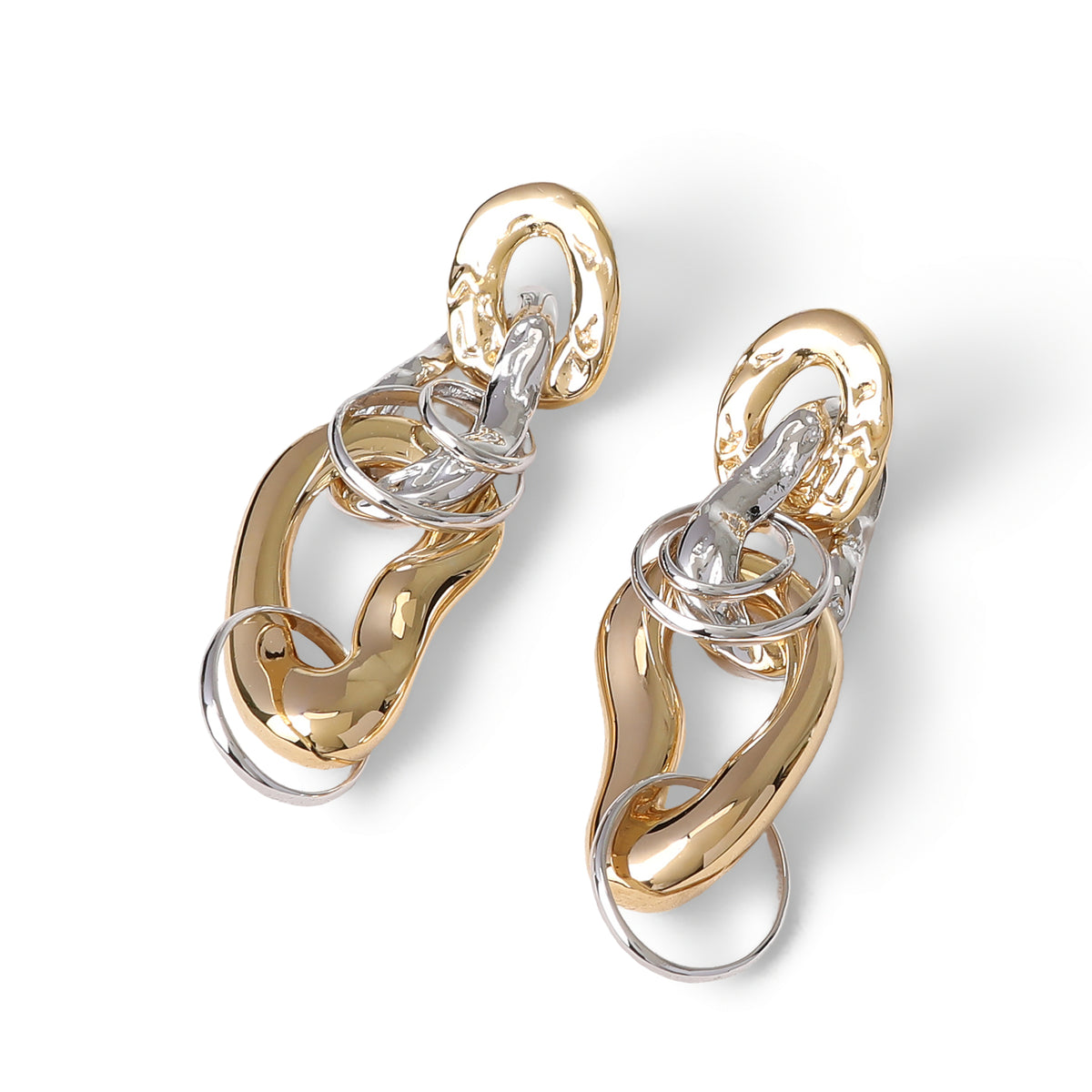 OYSTER CHAIN EARRING GOLD