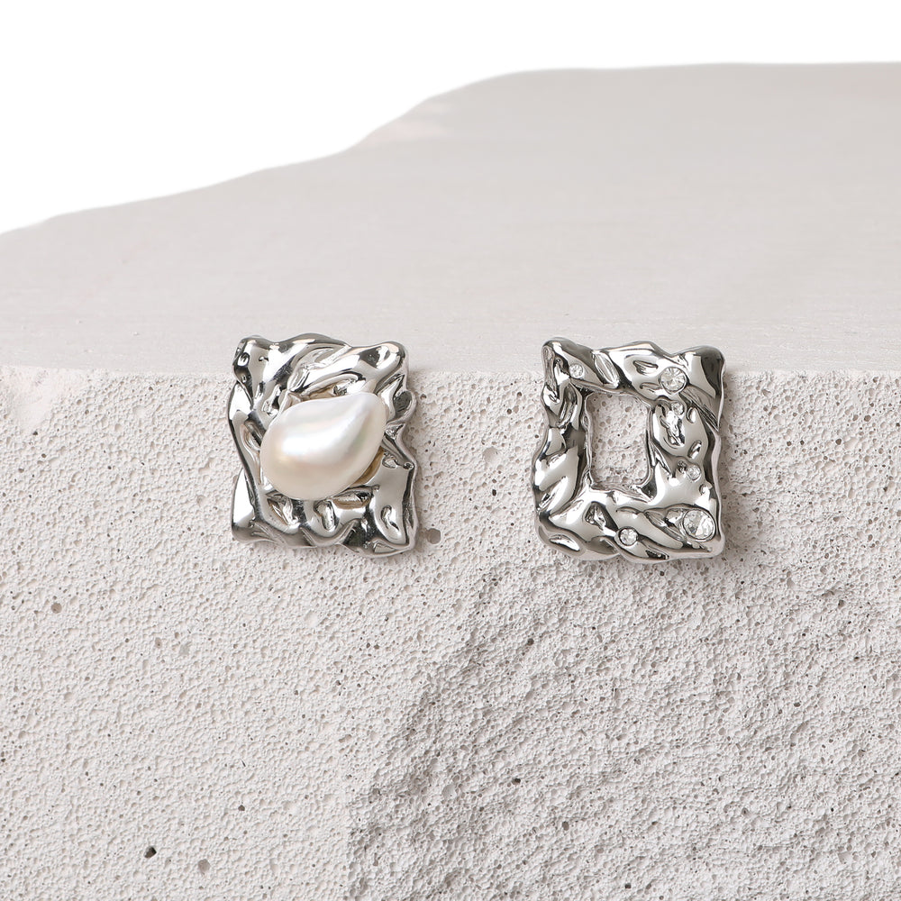 FRAME EARRING SILVER