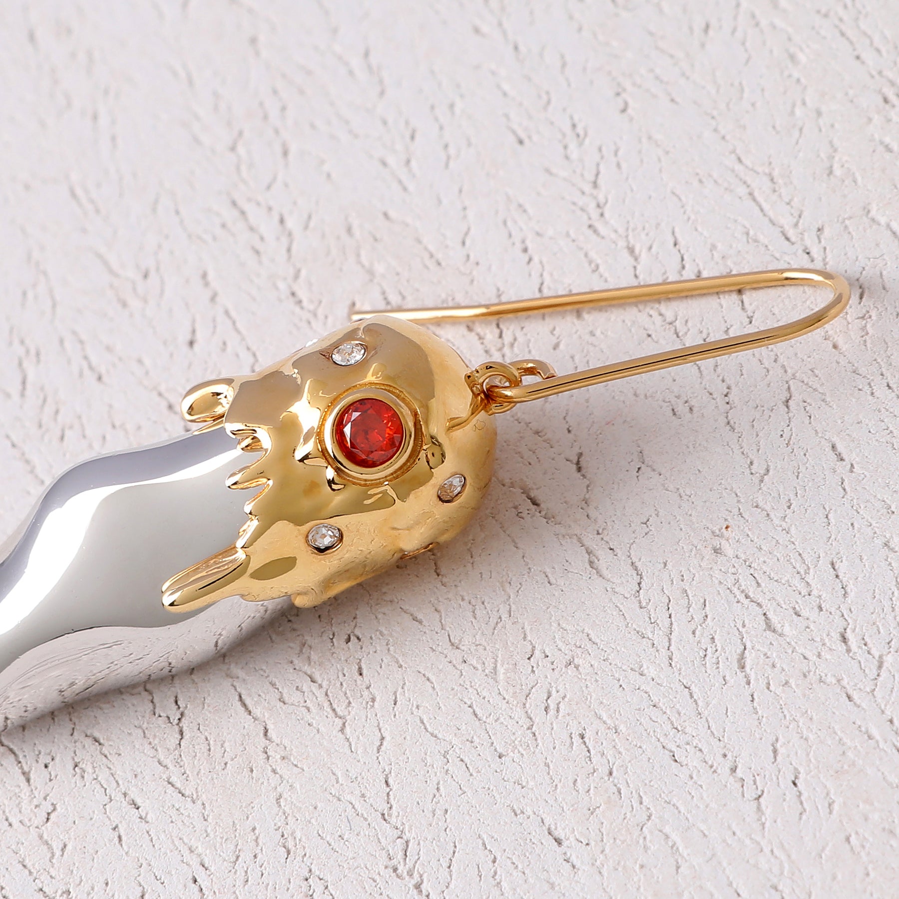 LAVA EARRING GOLD + SILVER
