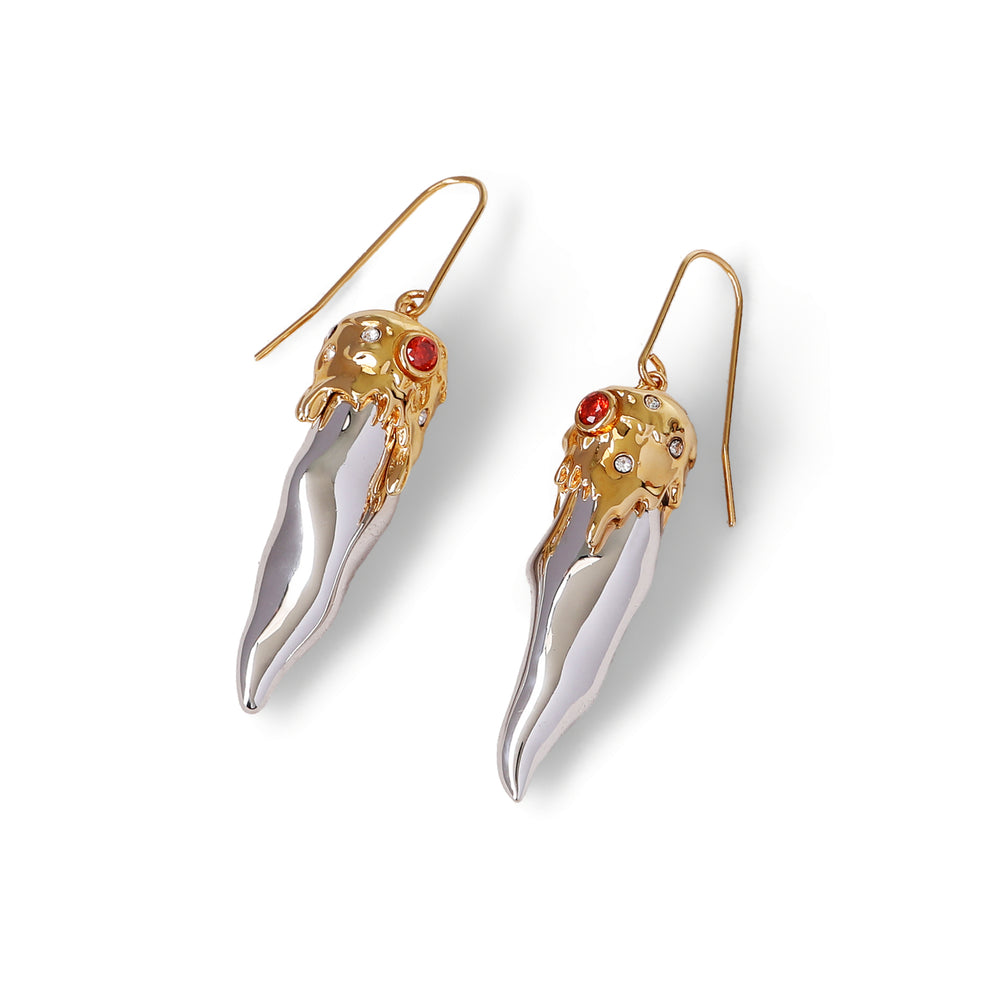 LAVA EARRING GOLD + SILVER